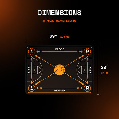Dribble Dream drill mat dimensions: approx. 39 x 28 inches (100 x 72 cm)